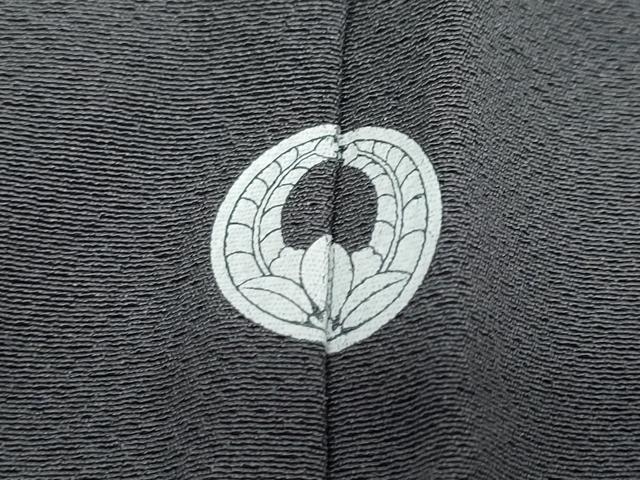 平和屋着物●上質な色無地 紋意匠 墨色 正絹 逸品 DAAW5090ud