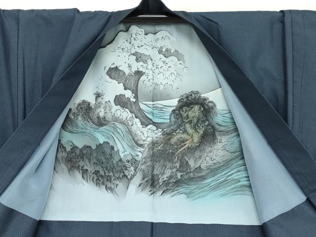 平和屋着物●男性 本場大島紬 アンサンブル 80亀甲 総詰め 正絹 逸品 DAAW5099ud