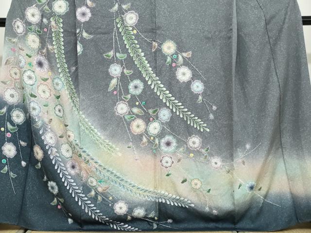 平和屋着物●訪問着　絞り　辻が花　暈し染め　正絹　逸品　DAAW5107ud