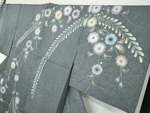 平和屋着物●訪問着　絞り　辻が花　暈し染め　正絹　逸品　DAAW5107ud