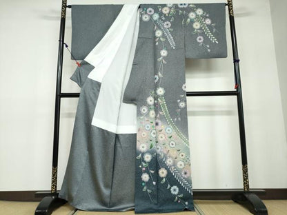 平和屋着物●訪問着　絞り　辻が花　暈し染め　正絹　逸品　DAAW5107ud
