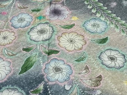 平和屋着物●訪問着　絞り　辻が花　暈し染め　正絹　逸品　DAAW5107ud