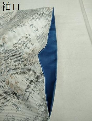 平和屋着物●上質な紬　風景樹林文　正絹　逸品　DAAW5116ud