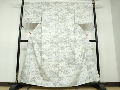 平和屋着物●上質な紬　風景樹林文　正絹　逸品　DAAW5116ud