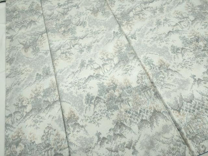 平和屋着物●上質な紬　風景樹林文　正絹　逸品　DAAW5116ud