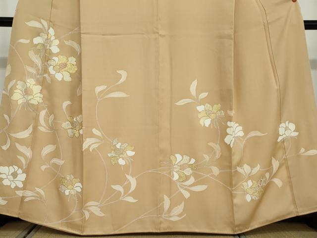 平和屋着物●訪問着　駒刺繍　枝花文　金彩　正絹　逸品　DAAW5135ud
