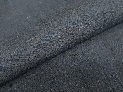 平和屋着物●男性 紬 鉄紺色 正絹 逸品 DAAW5143ud