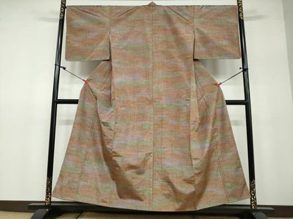 平和屋着物●上質な紬 霞文 正絹 逸品 未使用 DAAW5149ud