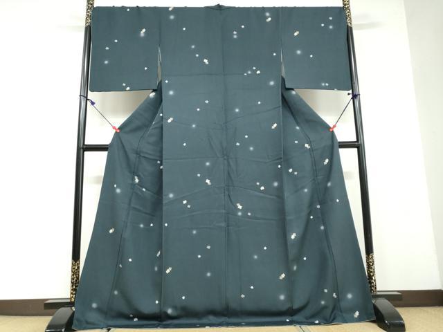 平和屋着物●上質な小紋 源氏香 蛍暈し ロング丈 正絹 逸品 DAAW5153ud