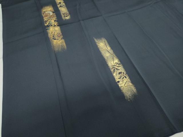 平和屋着物●訪問着 竹屋町刺繍 短冊草花文 金彩 高島屋金ラベル 正絹 逸品 DAAW5226ud