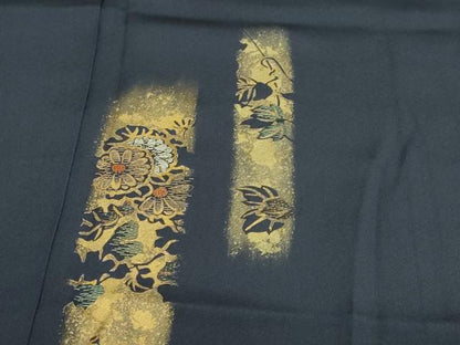 平和屋着物●訪問着 竹屋町刺繍 短冊草花文 金彩 高島屋金ラベル 正絹 逸品 DAAW5226ud