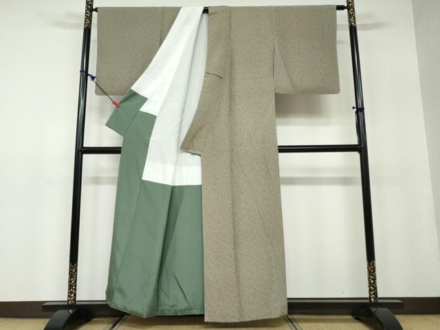 平和屋着物●上質な小紋　成物　正絹　逸品　DAAW5229ud