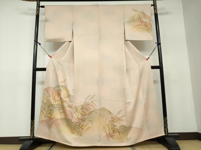 平和屋着物●訪問着 ろうけつ染め 遠山草花文 正絹 逸品 DAAW5253ud