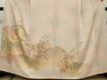 平和屋着物●訪問着 ろうけつ染め 遠山草花文 正絹 逸品 DAAW5253ud