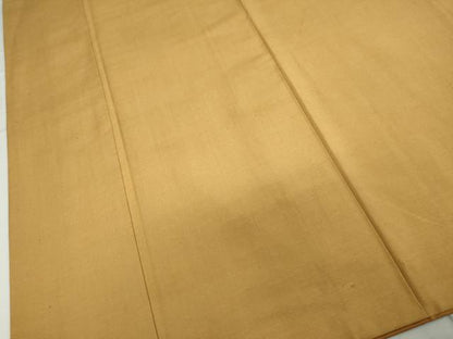 平和屋着物●結城紬 黄唐茶色 正絹 逸品 DAAW5255ud