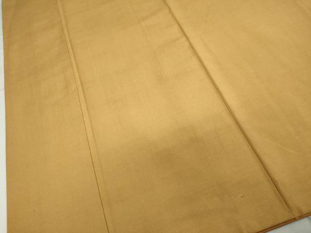 平和屋着物●結城紬 黄唐茶色 正絹 逸品 DAAW5255ud