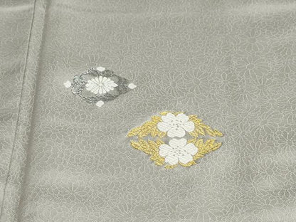 平和屋着物●山口美術織物　皇室　伊勢神宮御用　西陣織　訪問着　唐織　花菱兎文　金銀糸　ロング丈　正絹　逸品　DAAW5256ud