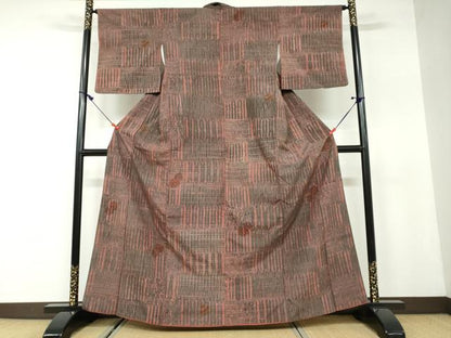 平和屋着物●上質な紬 絞り 手毬文 銀座せきね 正絹 逸品 DAAW5258ud