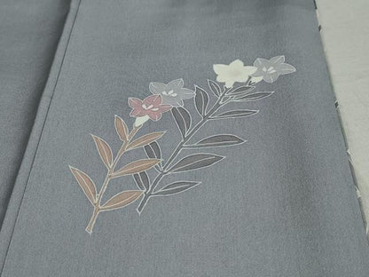 平和屋着物●石川県指定無形文化財　牛首紬　白山工房　手織り　訪問着　草花文　暈し染め　正絹　逸品　未使用　DAAW5259ud