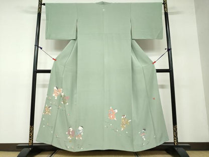 平和屋着物●豪華色留袖 作家物 童子遊び 金彩 正絹 逸品 DAAW526ud