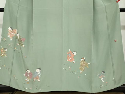 平和屋着物●豪華色留袖 作家物 童子遊び 金彩 正絹 逸品 DAAW526ud