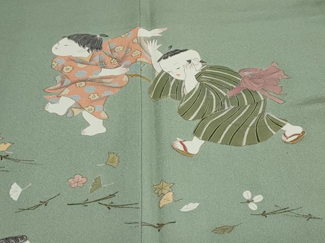 平和屋着物●豪華色留袖 作家物 童子遊び 金彩 正絹 逸品 DAAW526ud