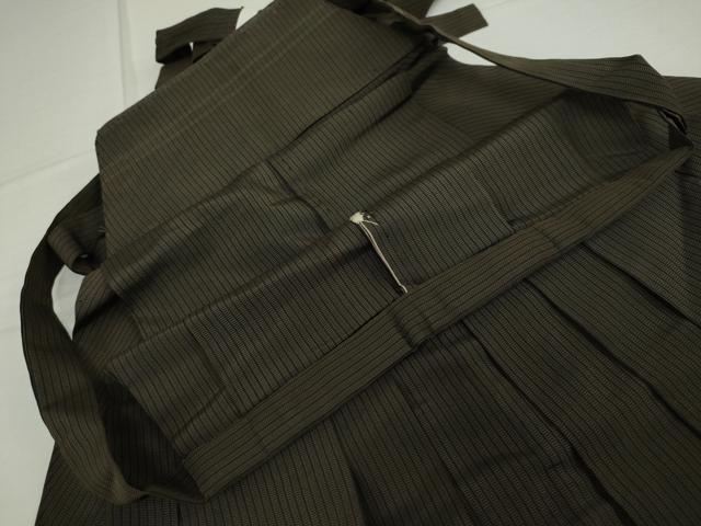 平和屋着物●男性　馬乗り袴　縞　正絹　逸品　DAAW5292ud