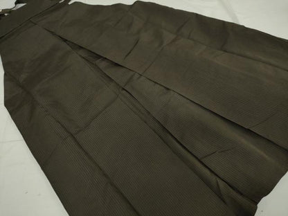 平和屋着物●男性　馬乗り袴　縞　正絹　逸品　DAAW5292ud