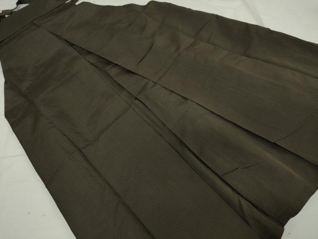 平和屋着物●男性　馬乗り袴　縞　正絹　逸品　DAAW5292ud