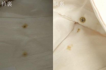 平和屋着物●上質な紬　薄卵色　正絹　逸品　DAAW5308ud