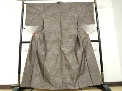 平和屋着物●本場大島紬　9マルキ　舞花文　正絹　逸品　DAAW5317ud