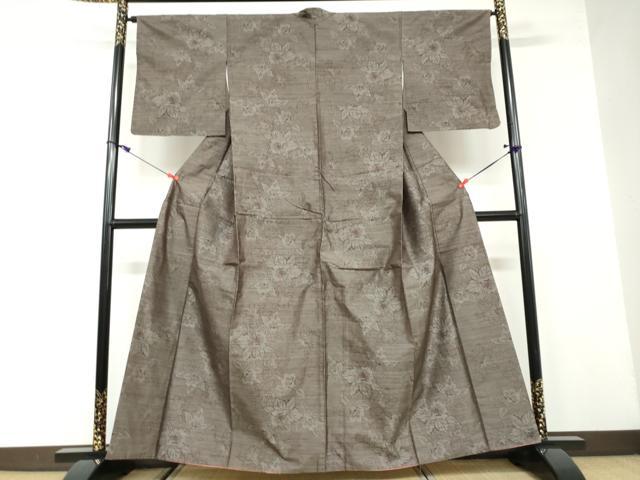 平和屋着物●本場大島紬　9マルキ　舞花文　正絹　逸品　DAAW5317ud