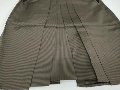平和屋着物●男性　馬乗り袴　縞　正絹　逸品　DAAW5351ud