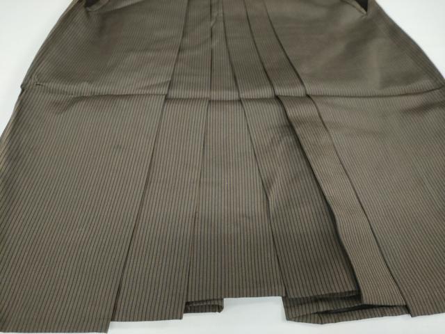平和屋着物●男性　馬乗り袴　縞　正絹　逸品　DAAW5351ud