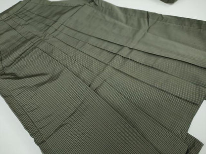 平和屋着物●男性　馬乗り袴　縞　正絹　逸品　DAAW5352ud