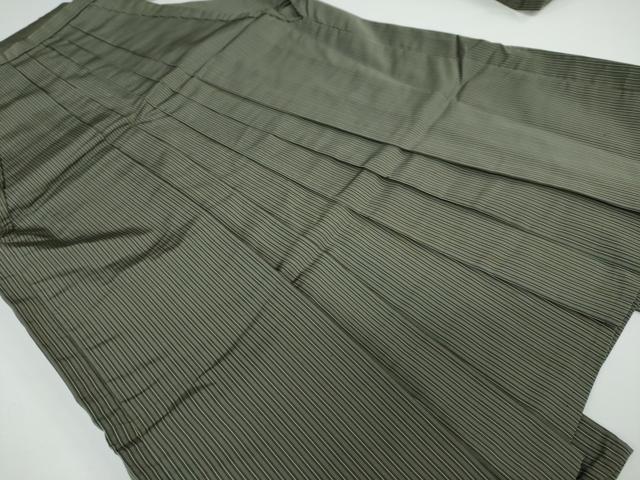 平和屋着物●男性　馬乗り袴　縞　正絹　逸品　DAAW5352ud
