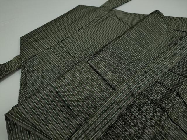 平和屋着物●男性　馬乗り袴　縞　正絹　逸品　DAAW5352ud