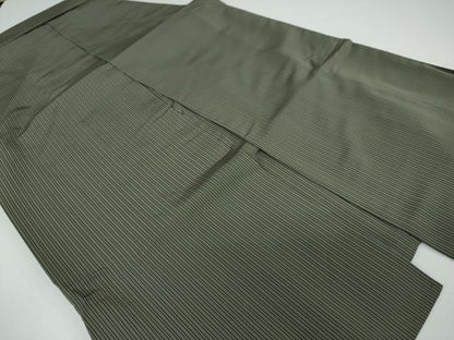 平和屋着物●男性　馬乗り袴　縞　正絹　逸品　DAAW5352ud