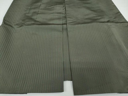 平和屋着物●男性　馬乗り袴　縞　正絹　逸品　DAAW5352ud