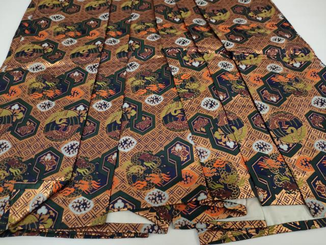 平和屋着物●男性　馬乗り袴　吉祥花鳥文　龍　金糸　DAAW5355ud