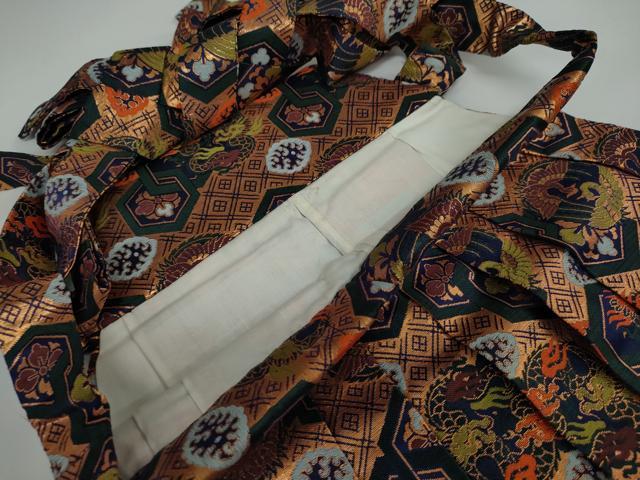 平和屋着物●男性　馬乗り袴　吉祥花鳥文　龍　金糸　DAAW5355ud