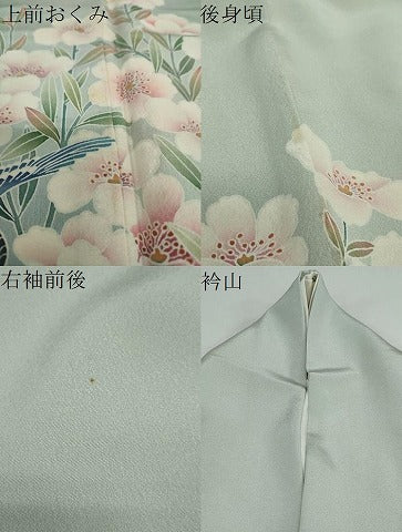 平和屋着物●豪華色留袖 友禅 花鳥文 暈し染め 正絹 逸品 DAAW5369ud
