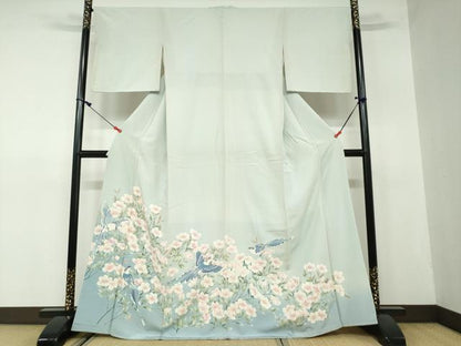 平和屋着物●豪華色留袖 友禅 花鳥文 暈し染め 正絹 逸品 DAAW5369ud
