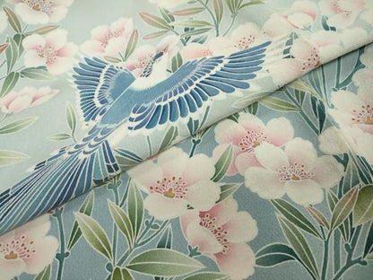 平和屋着物●豪華色留袖 友禅 花鳥文 暈し染め 正絹 逸品 DAAW5369ud