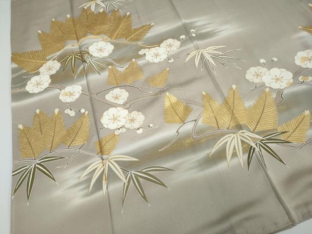 平和屋着物●豪華色留袖　駒刺繍　枝花文　暈し染め　金彩　正絹　逸品　DAAW5370ud