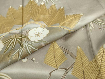 平和屋着物●豪華色留袖　駒刺繍　枝花文　暈し染め　金彩　正絹　逸品　DAAW5370ud