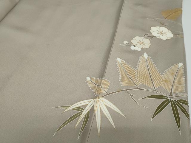 平和屋着物●豪華色留袖　駒刺繍　枝花文　暈し染め　金彩　正絹　逸品　DAAW5370ud