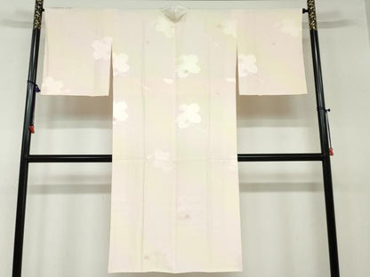 平和屋着物●長襦袢 袷 舞桜地紋 簪 暈し染め 正絹 逸品 DAAW5372ud