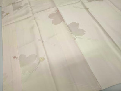 平和屋着物●長襦袢 袷 舞桜地紋 簪 暈し染め 正絹 逸品 DAAW5372ud