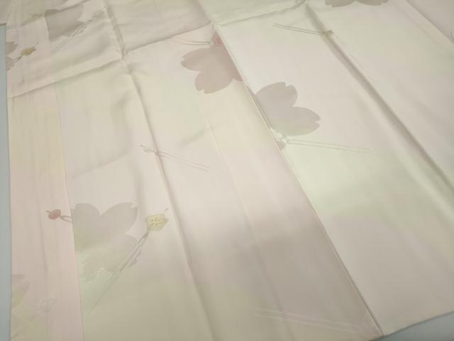 平和屋着物●長襦袢 袷 舞桜地紋 簪 暈し染め 正絹 逸品 DAAW5372ud